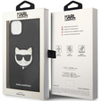 Etui Karl Lagerfeld do iPhone 14 Plus, Saffiano Choupette Head Patch, czarne