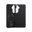 Etui BENKS Kevlar do Samsung Galaxy S25+ Plus, Carbon Fiber 600D 0044, do MagSafe, czarne