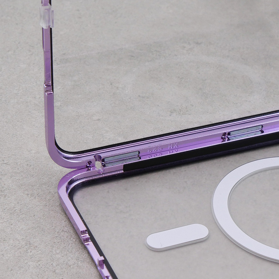 Etui Magnetic Dual Glass MagSafe do Samsung Galaxy S23, fioletowe