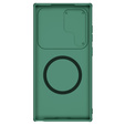 Etui NILLKIN do Samsung Galaxy S24 Ultra, Silicone CamShield Case do MagSafe, zielone