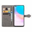 Etui z klapką do Huawei nova 8i, Mandala, szare