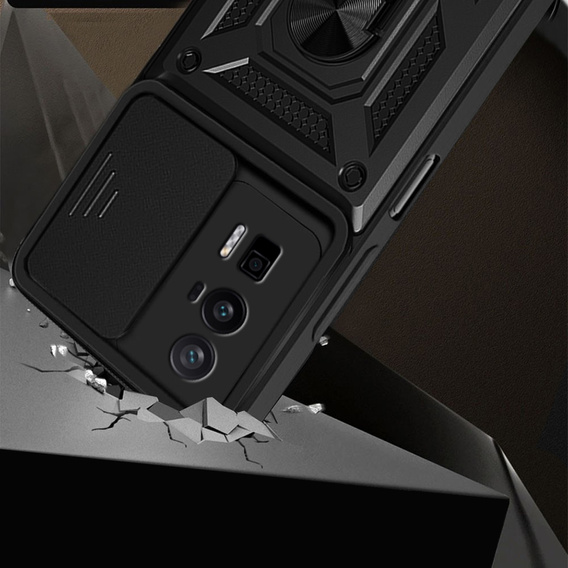 Etui pancerne do Xiaomi Poco F5 Pro, CamShield Slide, czarne
