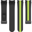 Pasek Silikonowy do Samsung Galaxy Watch 4/5/6 40/42/43/44/45/46/47mm, Czarny / Limonkowy