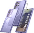 Etui do Samsung Galaxy S25 Ultra, do MagSafe, ERBORD Matt Case, fioletowe + Szkło na ekran
