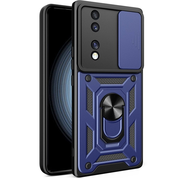 Etui pancerne do Honor 70 5G, CamShield Slide, niebieskie