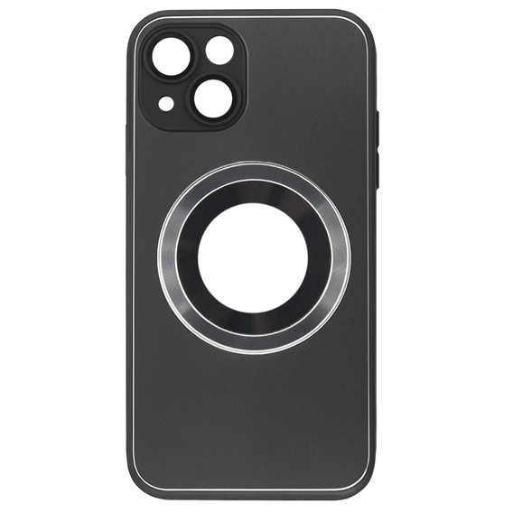 Etui do MagSafe do iPhone 14, Hole for Apple Logo, szare