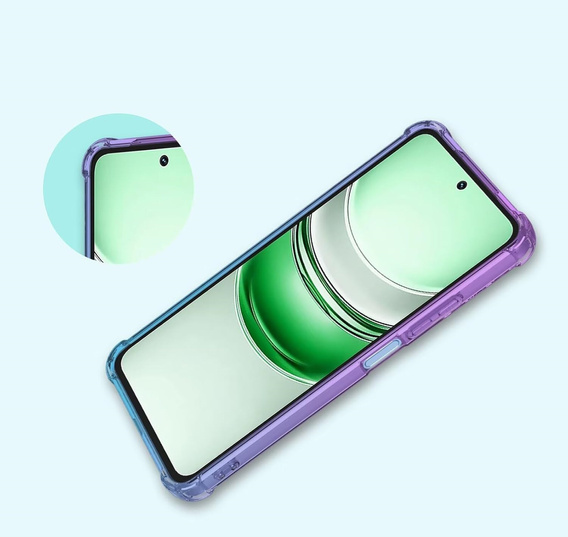 Etui Gradient Dropproof do Realme 14X / Realme C75, Fioletowe / niebieskie