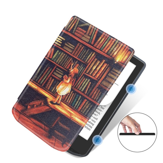 Etui do PocketBook Verse / Verse Pro, Smartcase, Library girl