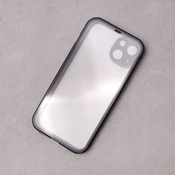 Etui do iPhone 13, Magnetic Dual Glass, czarne