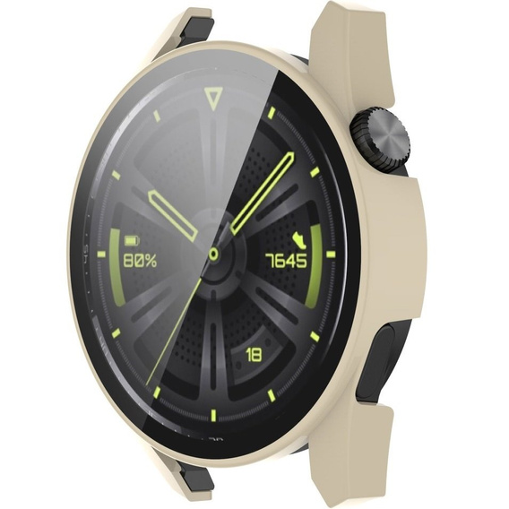 2w1 Etui + Szkło hartowane do Huawei Watch GT 3 46mm, Beżowe