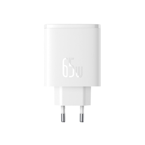 Baseus Cube Pro – ładowarka sieciowa 65W, 2x USB-C + 1x USB-A, biały