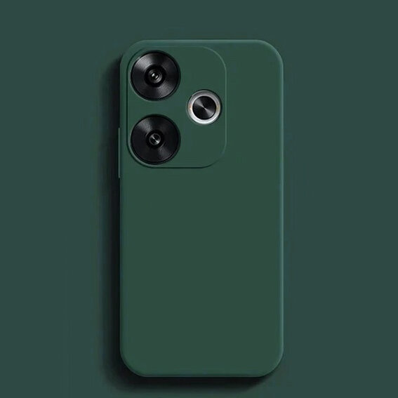 Etui do Xiaomi Poco F6, Silicone Lite, zielone