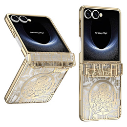 Etui do Samsung Galaxy Z Flip7 5G, Mechanical Legend, złote