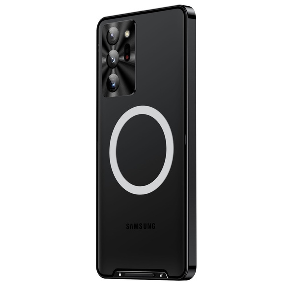 Etui z ochroną aparatu do Samsung Galaxy Note 20 Ultra, CamShield MagSafe, przezroczyste / czarne