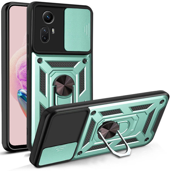 Etui pancerne do Xiaomi Redmi Note 12S 4G, CamShield Slide, zielone