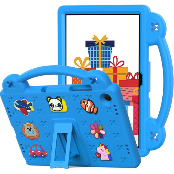 Etui do Samsung Galaxy Tab A9+, Cute Patterns, z podstawką, Niebieskie