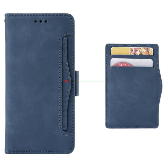 Etui z klapką do Xiaomi Redmi 13C / Poco C65, Card Slot, niebieskie