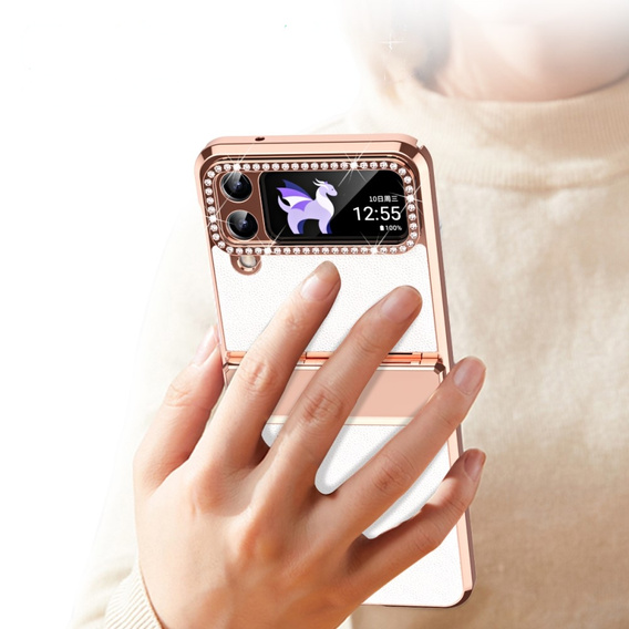 Etui do Samsung Galaxy Z Flip 4 5G, ElectroLeather, białe