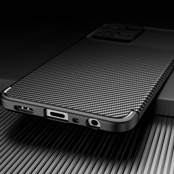 Etui do Oppo Reno7 4G, Carbon Gel, czarne