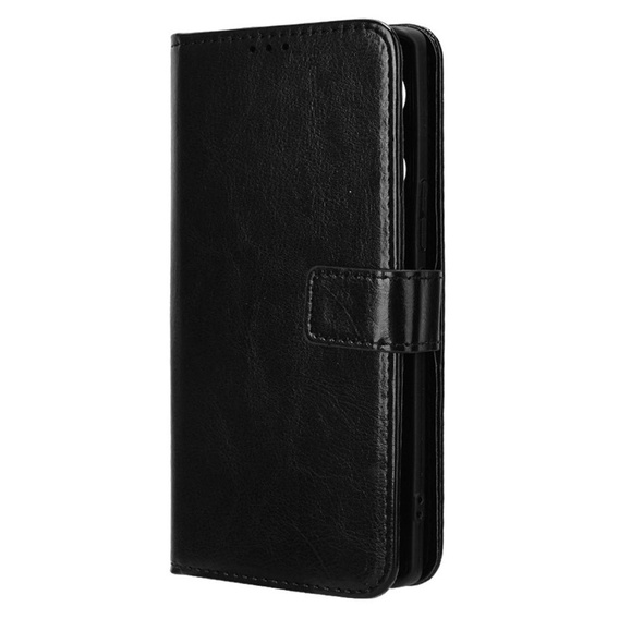 Etui z klapką do Infinix Note 40 Pro Plus, Crazy Horse Wallet, czarne