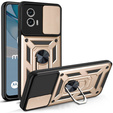 Etui pancerne do Motorola Moto G53 5G, CamShield Slide, złote