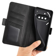 Etui z klapką do Nothing Phone 3a, Leather Wallet, czarne