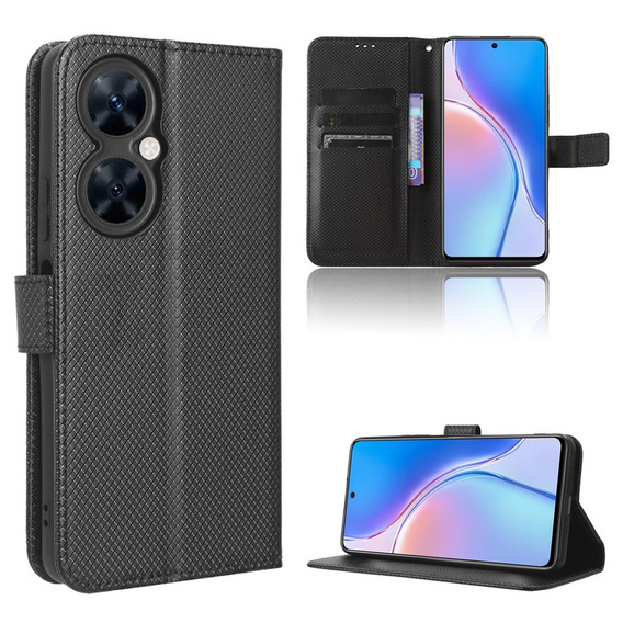 Etui z klapką do Huawei Nova 11i, Wallet Smart Magnet, czarne