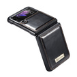Etui z klapką CASEME do Samsung Galaxy Z Flip 3, Waxy Textured, czarne