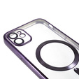 Etui do iPhone 12, Electro MagSafe, fioletowe + Szkło na ekran