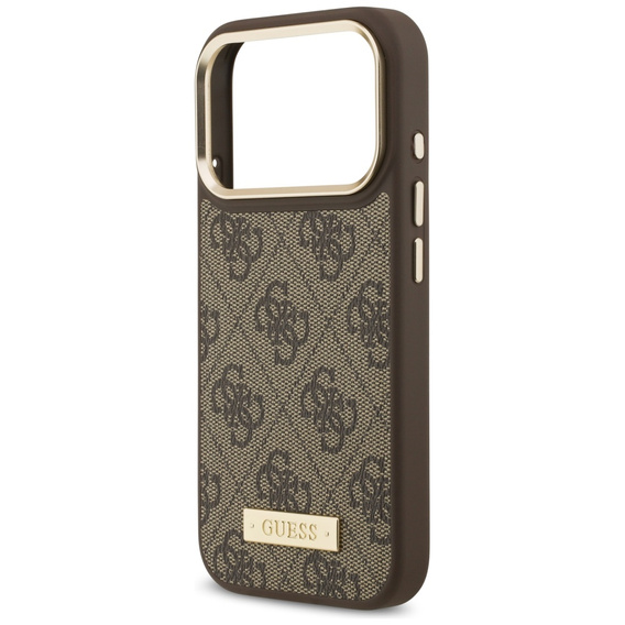 Etui GUESS 4G Logo Plate MagSafe do iPhone 17 Pro