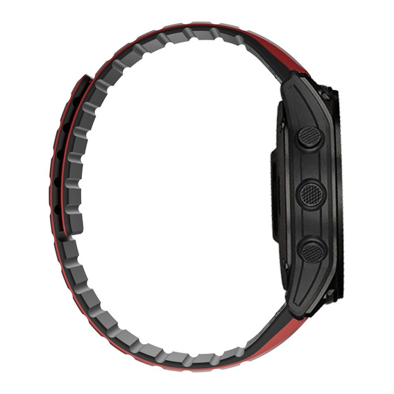 Pasek Silikonowy QuickFit do Garmin Fenix 22mm, Zielony / Czarny