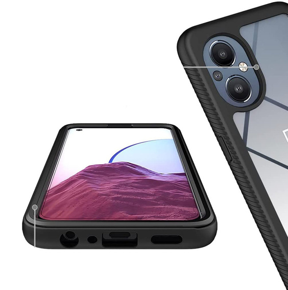 Etui do Oppo Reno7 Lite, Shockproof, z folią, czarne