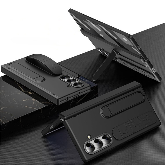 Etui z rączką i podstawką do Samsung Galaxy Z Fold7 – czarne