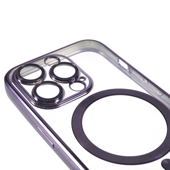 Etui do iPhone 14 Pro Max, Electro MagSafe, fioletowe + Szkło na ekran