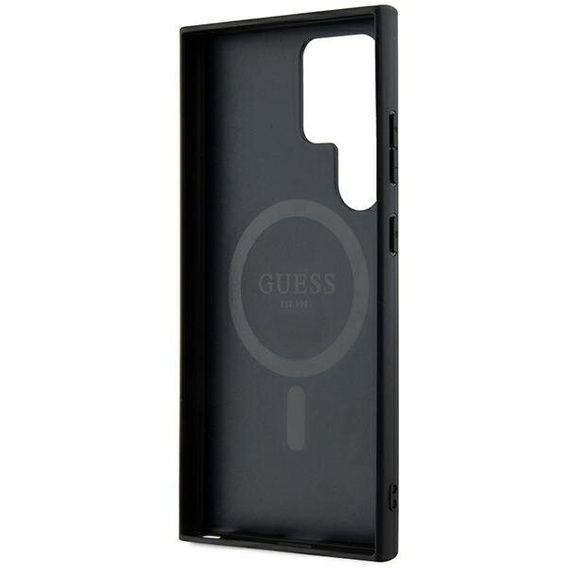 Etui GUESS do Samsung Galaxy S24 Ultra, 4G Ring Classic Logo, szare