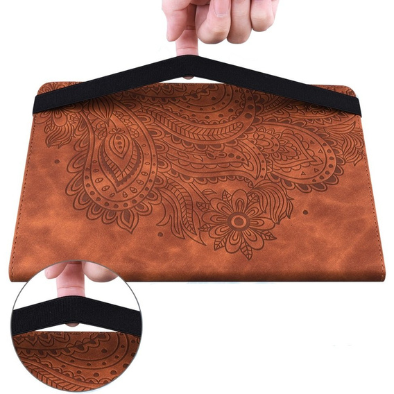 Etui do Amazon Kindle Paperwhite 5 (2021), Imprinted Flower, brązowe