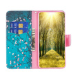 Etui z klapką do Motorola Edge 40 Neo, Wallet, Sakura niebieskie