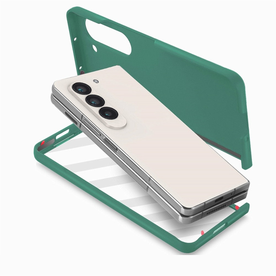 Etui do Samsung Galaxy Z Fold6 5G, z rączką, ciemnozielone
