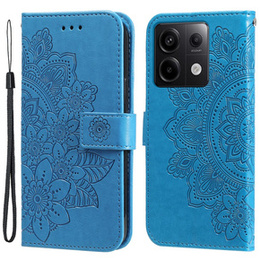 Etui z klapką do Xiaomi Redmi Note 13 Pro 5G, Mandala, niebieskie