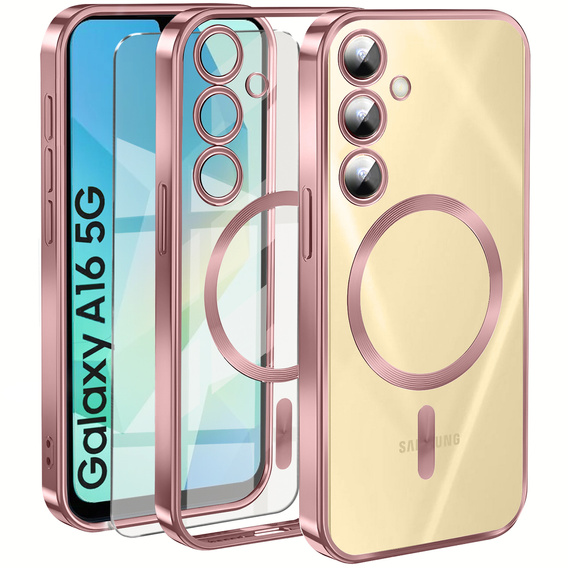 Etui do Samsung Galaxy A16 / A16 5G, Electro MagSafe, różowe + Szkło na ekran