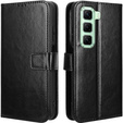 Etui z klapką do Infinix Hot 50 4G, Crazy Horse Wallet, czarne