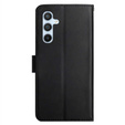 Etui z klapką do Samsung Galaxy A35 5G, Nappa Texture Wallet, czarne