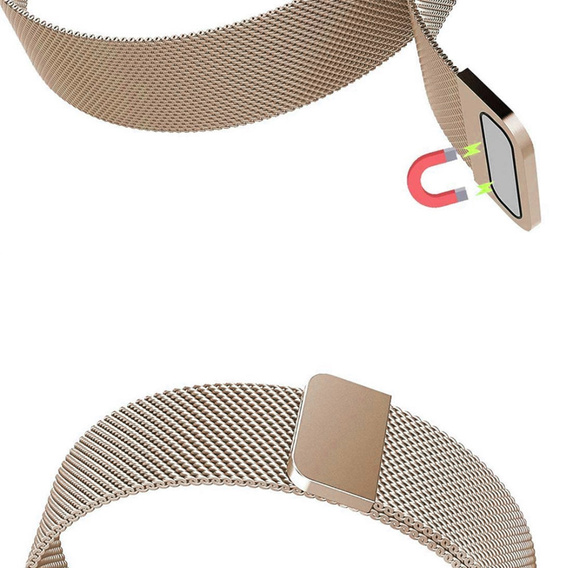 Bransoleta uniwersalna milanese 18mm, Różowa rose gold