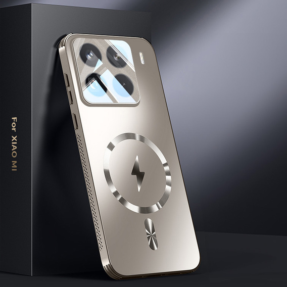 Etui do Xiaomi 15, MagSafe, tytanowe złote