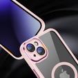 Etui do iPhone 15 Plus, ERBORD Impact Guard, do MagSafe, różowe