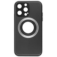 Etui do MagSafe do iPhone 14 Pro Max, Hole for Apple Logo, szare