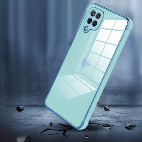Etui do Samsung Galaxy A12 / M12 / A12 2021, Electro heart, niebieskie