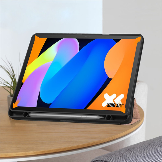 Etui do Lenovo Idea Tab 11" 2025 TB336FU TB336ZU, podstawka, Smartcase z miejscem na rysik, różowe rose gold