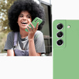 Etui do Samsung Galaxy S21 FE, Silicone Lite, miętowe