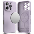 Etui Ringke do iPhone 16 Pro Max, Silicone MagSafe, fioletowe + Szkło Hartowane 9H